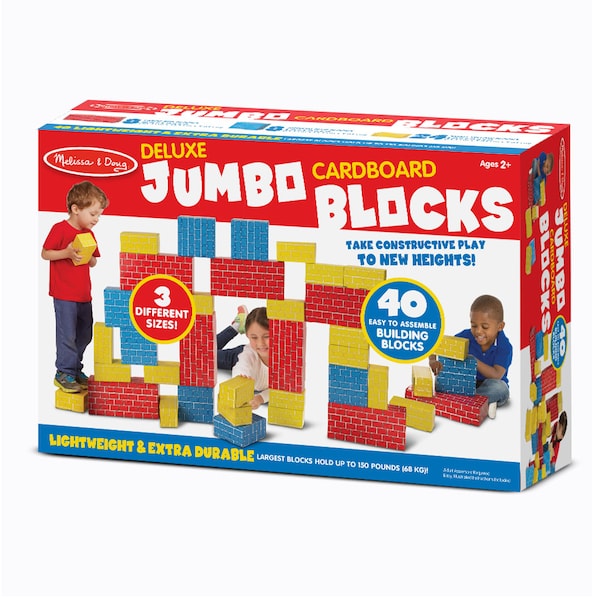 Melissa & Doug Deluxe Jumbo Cardboard Blocks, 40 Pieces 2784 - main